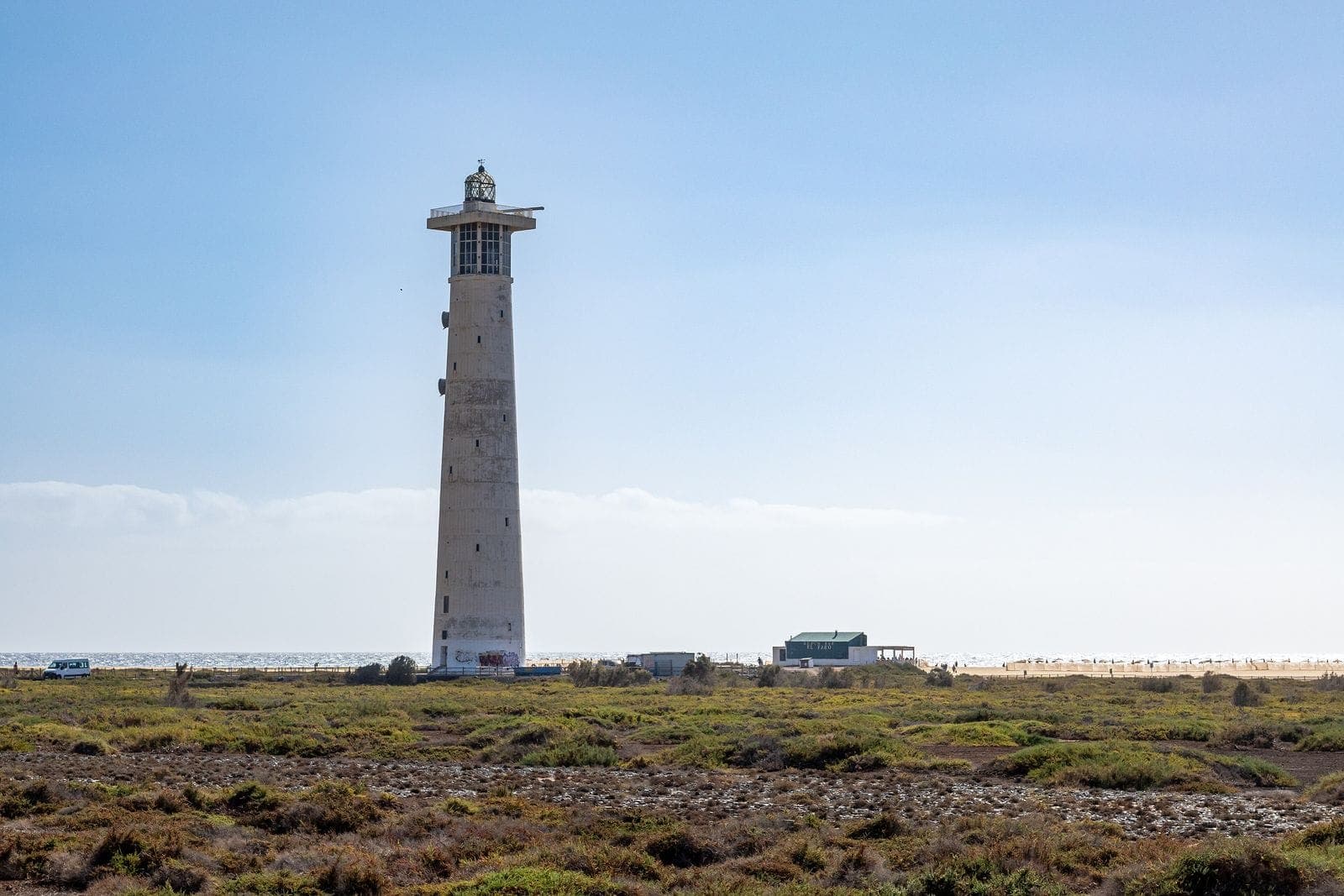 Il faro di Morro Jable sulla spiaggia del Matorral, nel sud di Fuerteventura