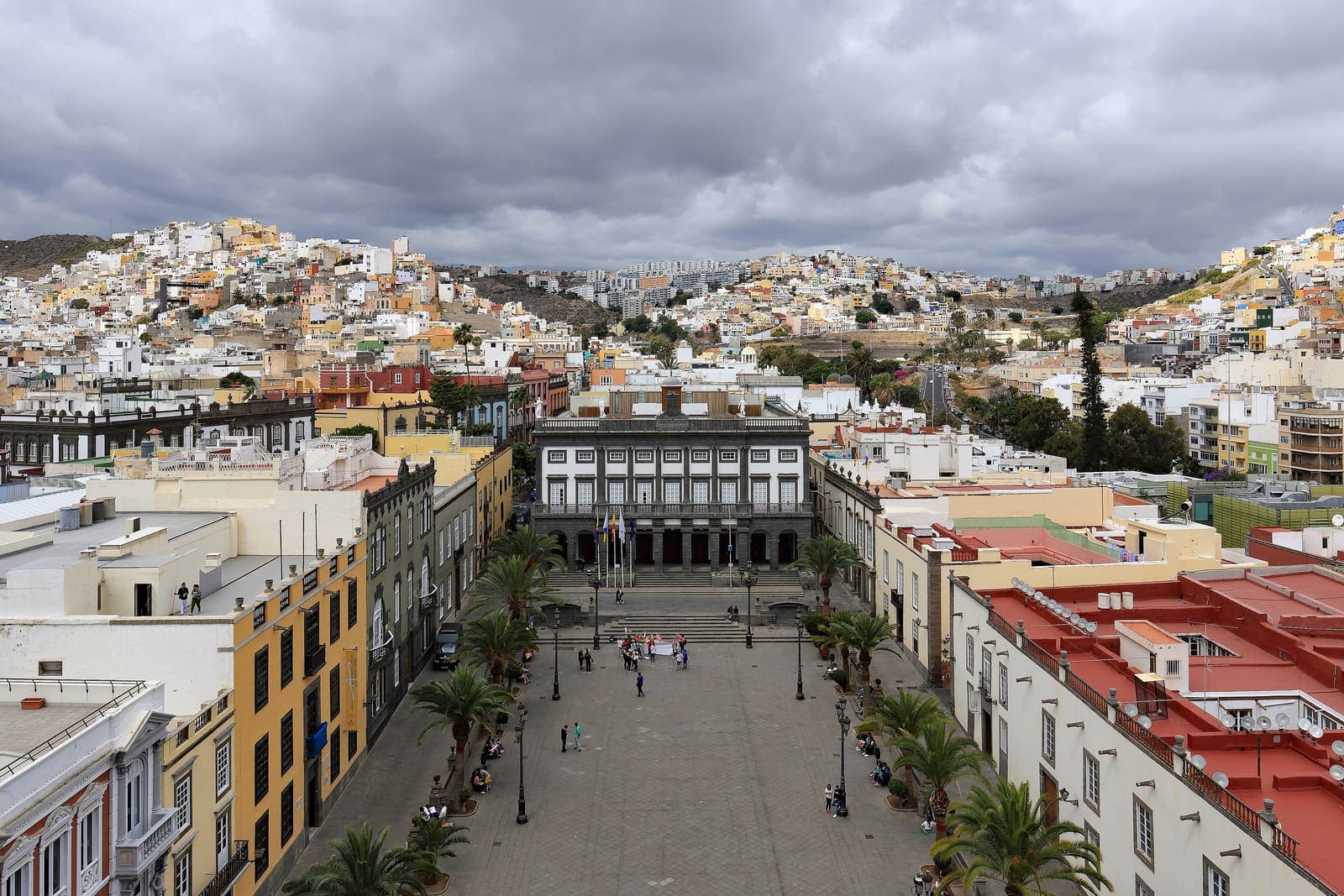 La Plaza de Santa Ana e i tetti di Vegueta visti dall'alto, a Las Palmas de Gran Canaria